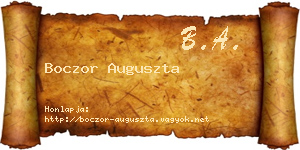 Boczor Auguszta névjegykártya